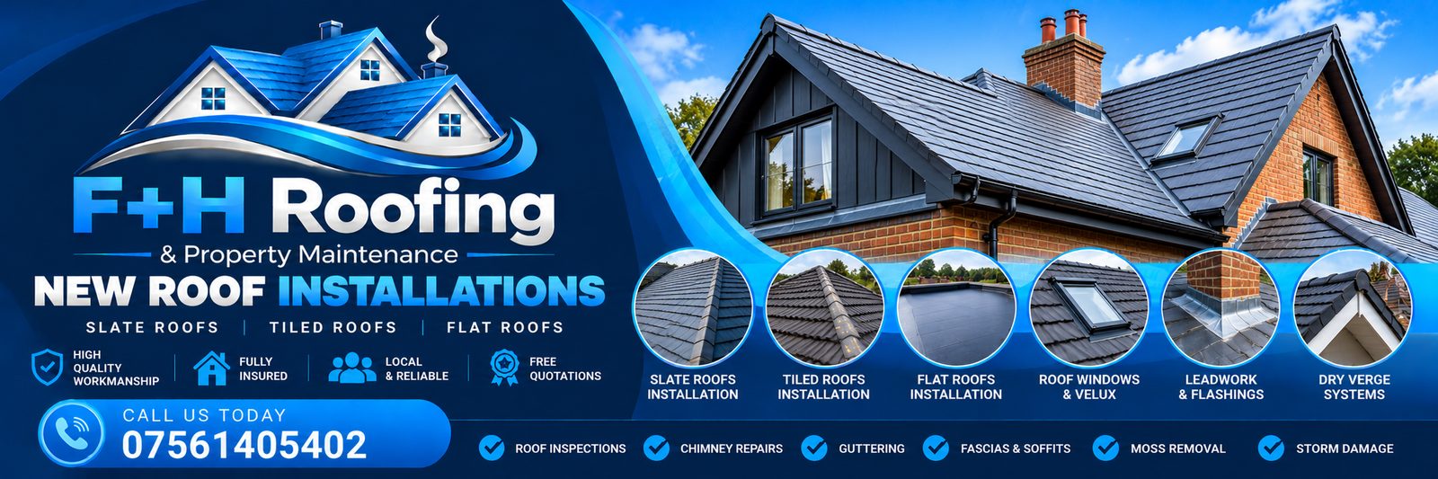 New Roof Installations in Spalding by F H Roofing Lincolnshire